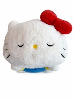 Sanrio Hello Kitty Plush with Red Bow and Blue Outfit